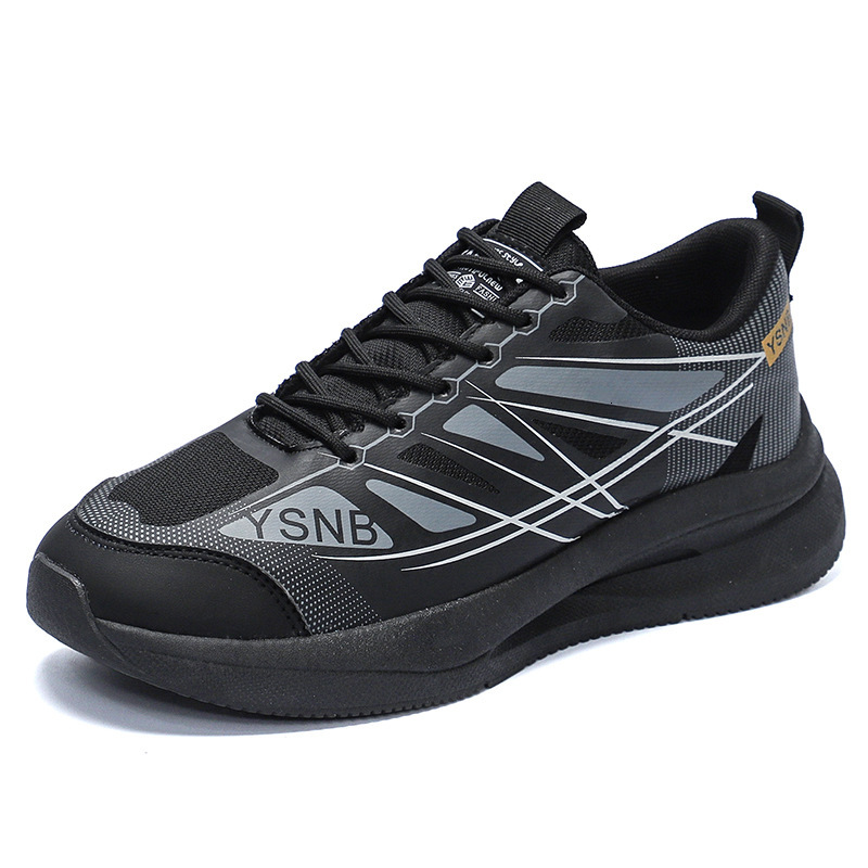 Thick soled sneakers, classic spring and autumn styles, fashionable, lightweight, soft soled, breathable, versatile, casual running shoes for men