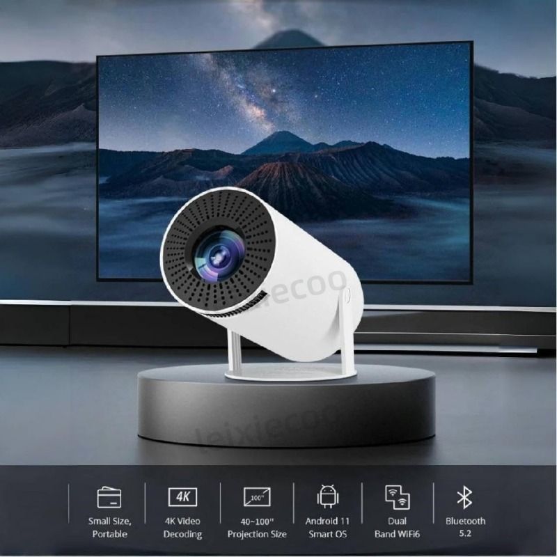 1080P FHD 4K Mini Projector Portable 210 ° Adjustable Movie Projector with WiFi Bluetooth Suitable for HDMI Indoor Ceiling Outdoor Use Home Projector 