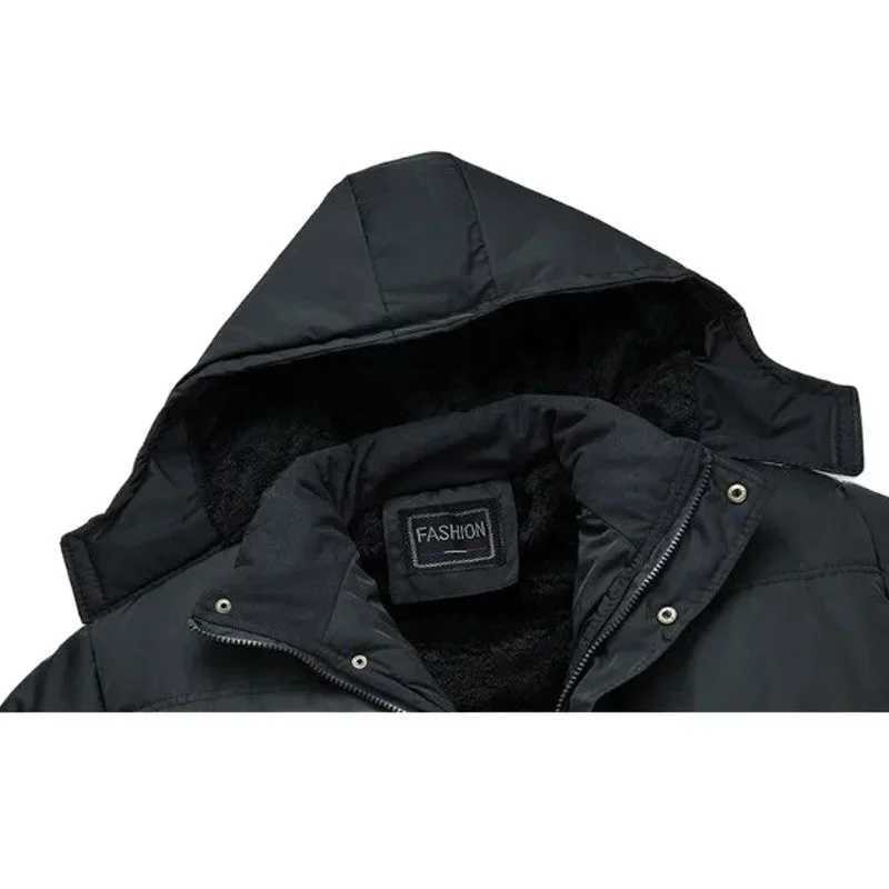 Parka Men Coats 2021 Winter Jacket Men Thicken Hooded Waterproof Outwear Warm Coat Casual Mens Jackets Overcoat Fur Thicking LX241018
