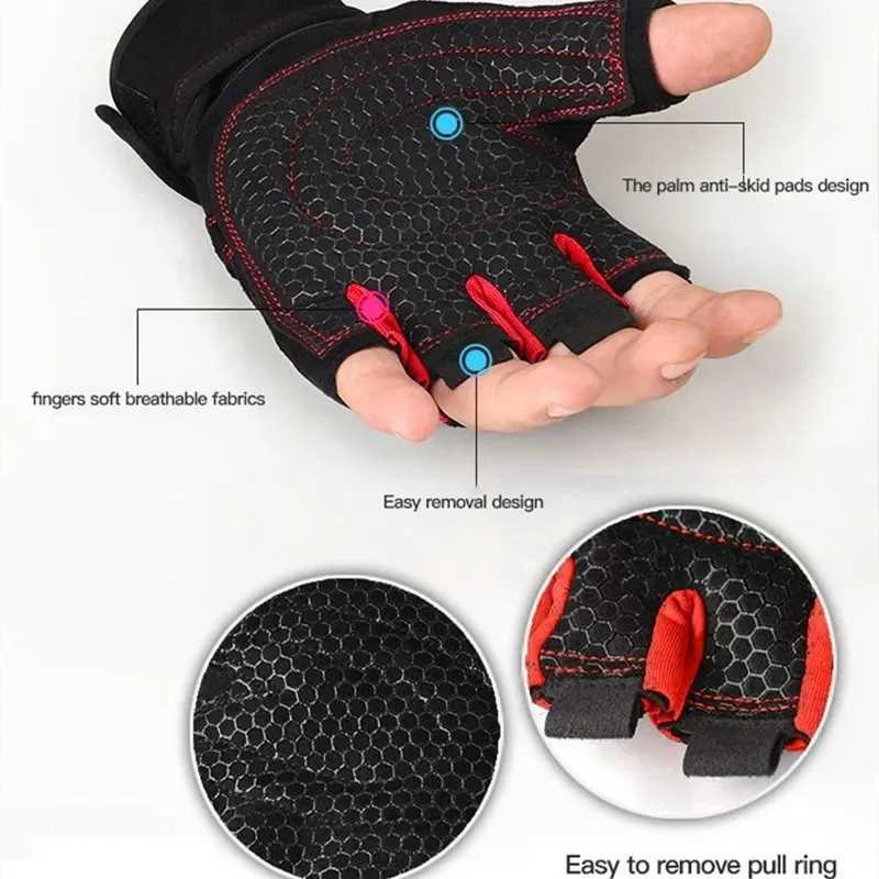 Outdoor sports gloves womens knee pads fitness gym cycling hiking boxing training long knee fingersW241018