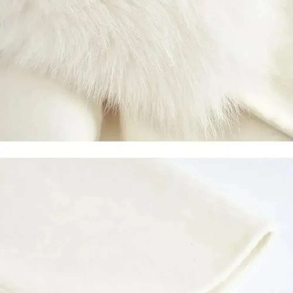 Wool For Women Autumn Winter Natural Fox Collar Hooded Casual Cashmere Woolen Real Fur Coat Fur