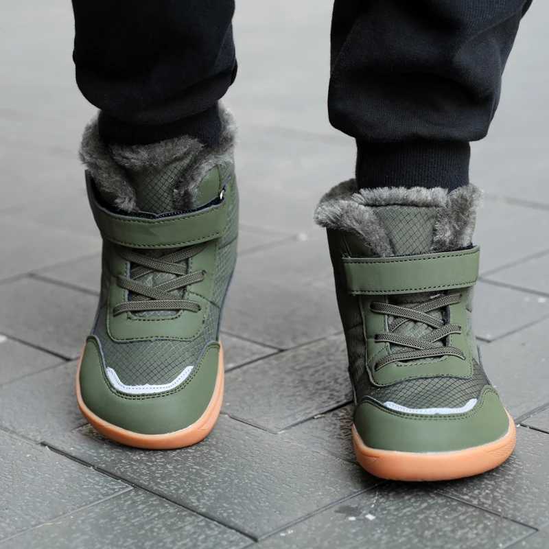 Boots Winter Warm Childrens Snow Boots Wide Toes Barefoot Snow Boots Girls and Boys Outdoor Casual Shoes Childrens/Childrens Winter Shoes H241018