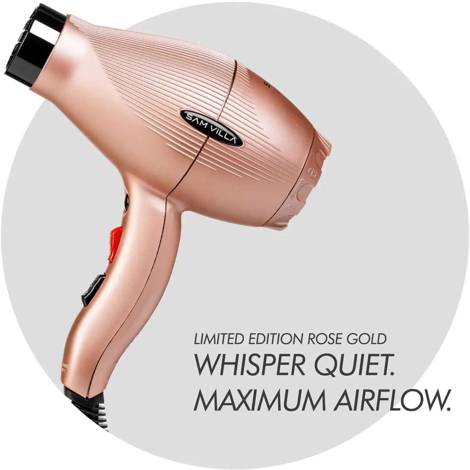 Lightweight quiet ion professional hair dryer with variable speed and temperature W241018