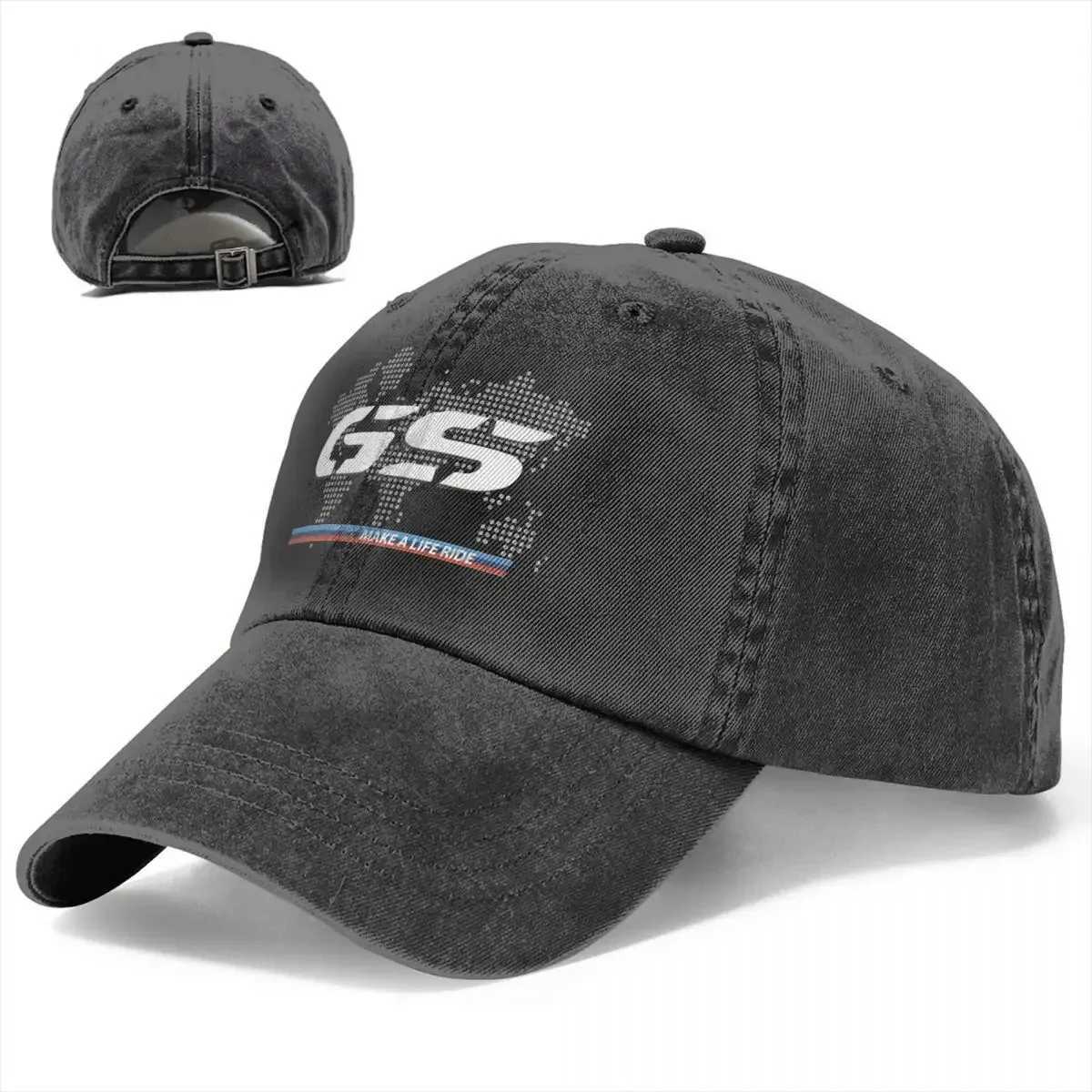 GS World Map Summer Cap Hats Dad Baseball Caps Casual Motocross Race Baseball Hat Washed Denim Outdoor CasquetteX241018