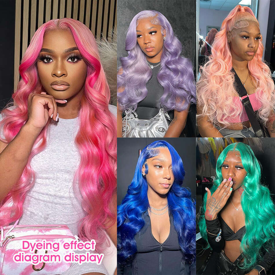 Rosabeauty 13x6 Hd Transparent 613 Frontal Wig 250% 13x4 Honey Blonde Color Brazilian Body Wave Lace Front Human Hair Wigs