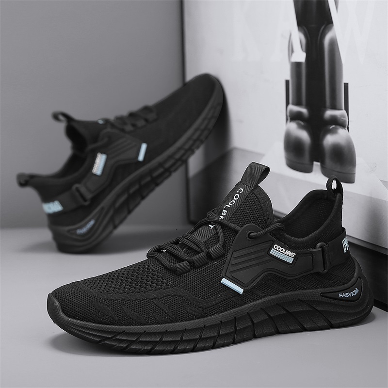 New Men Casual Sport Running Sneakers Flying Woven Fashion Trend Board Comfort Skateboard Shoes Ddmythur