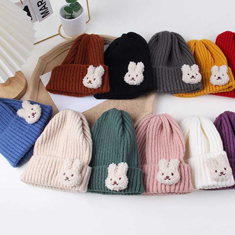 Autumn Winter Baby Hat Soft Warm Knitted Boy Girl Children Beanies Caps Solid Color Crocheted Infant Kids Bonnet Hats 0-3Y LX241018