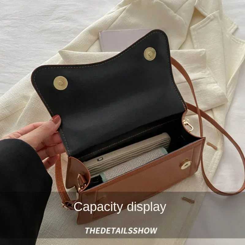 High Quality PU Leather Handbag Purse Womens Bag Solid Color Shoulder Crossbody Bags Lady Messenger Small Tote for Women GirlsC241218