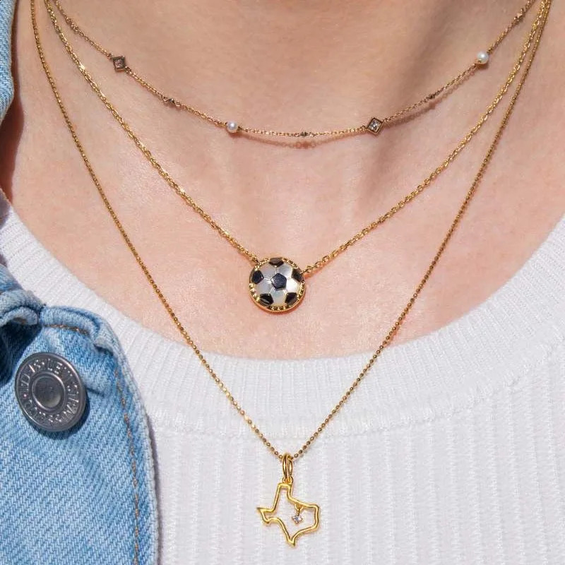 YEEVAA Ivory Mother of Pearl Football Pendant Necklace Suitable for Women Football Fans Team Gifts Game Day Jewelry 241018