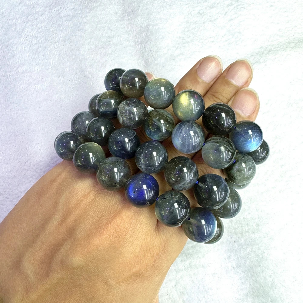 Natural 15/20 MM Labrador Retriever A Grade Round Bead Bracelet for Mens Jewelry Party Charm Energy Gift 241017