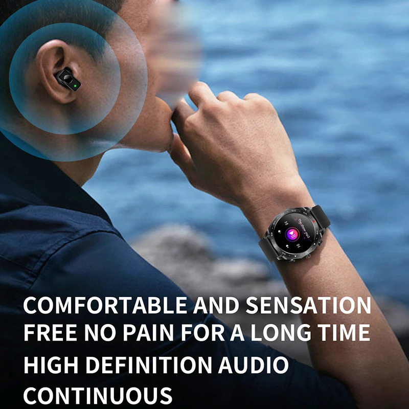 Smart Watch TWS 2in1 Bluetooth Earphones HIFI 9D Sound Quality Male and Female Health Exercise Tracker 241009