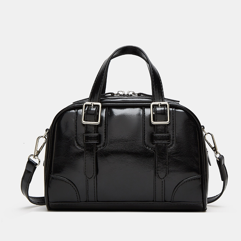 New Shoulder Crossbody Trendy Boston Bowg Women's Bag Korean Style Versatile Niche Retro Handbag