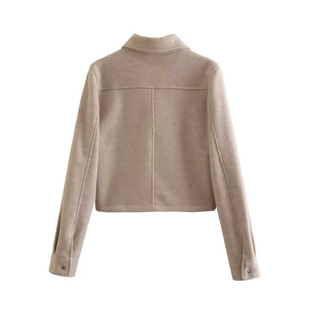 Elegant Women Spring Autumn Coat Long Sleeves Buttons Pocket Lapel Cardigan Lady Jacket New Fashion Office Outerwear ClothingX241018