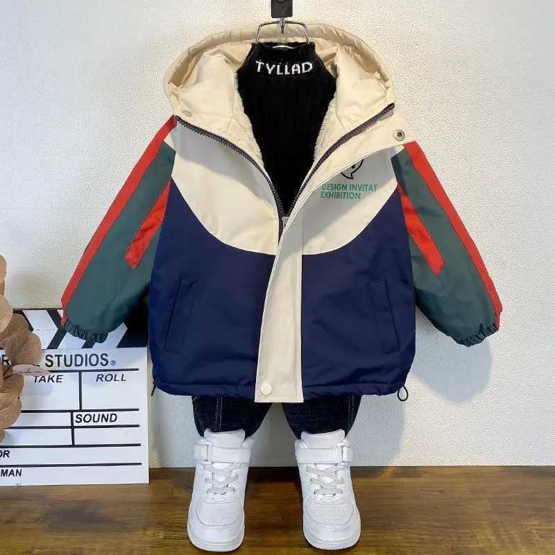 Boys outerwear cotton windproof outerwear cardigan woolen sweater Spring and Autumn Christmas gift warm childrens clothing M241018