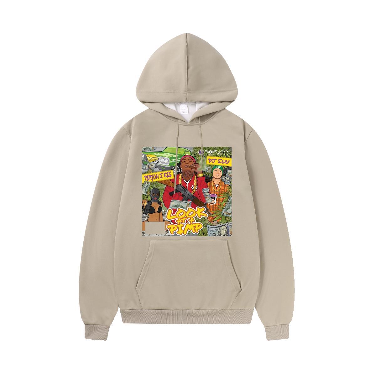DIY Hooded Sweatshirt Designer Men Clothes Hoodie Custom Anime Top Hoody Street Hooded Collar Breathable 350g Cotton