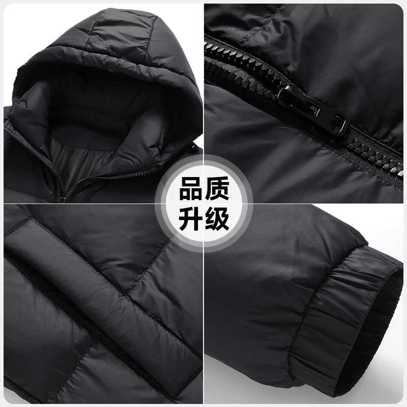Winter Mens Outdoor Camping Fashion Sports Mountaineering Skiing Leisure with Solid Color Short Hooded Warm Down Jacket LX241018