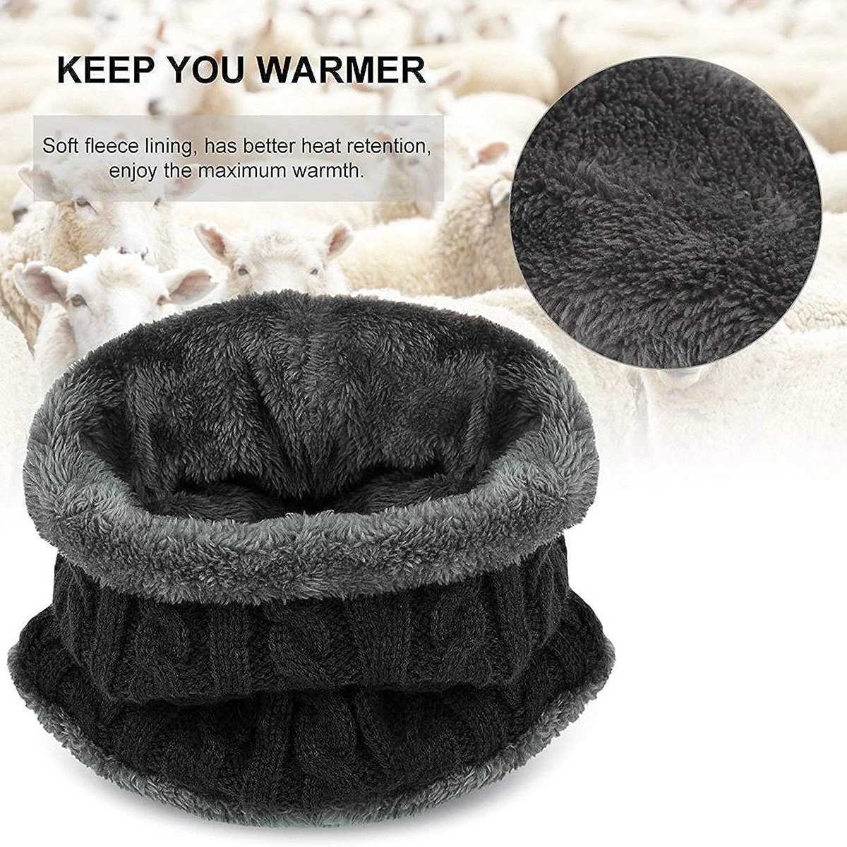 5-14 Years Kids Warm Knitted Hat Scarf Set Children Autumn Winter Hat Soft Knitted Cap Bonnet Infant Kids Hat For Boys Girls LX241018