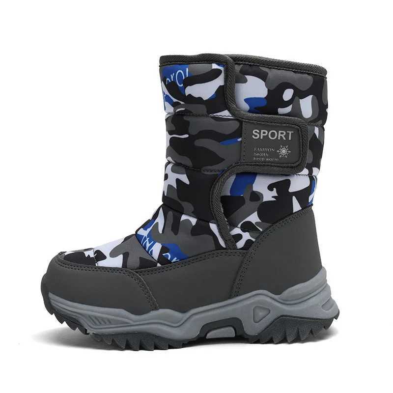 Boots Winter childrens shoes plush waterproof fabric anti slip womens shoes rubber soles snow boots fashionable and warm outdoor boots H241018