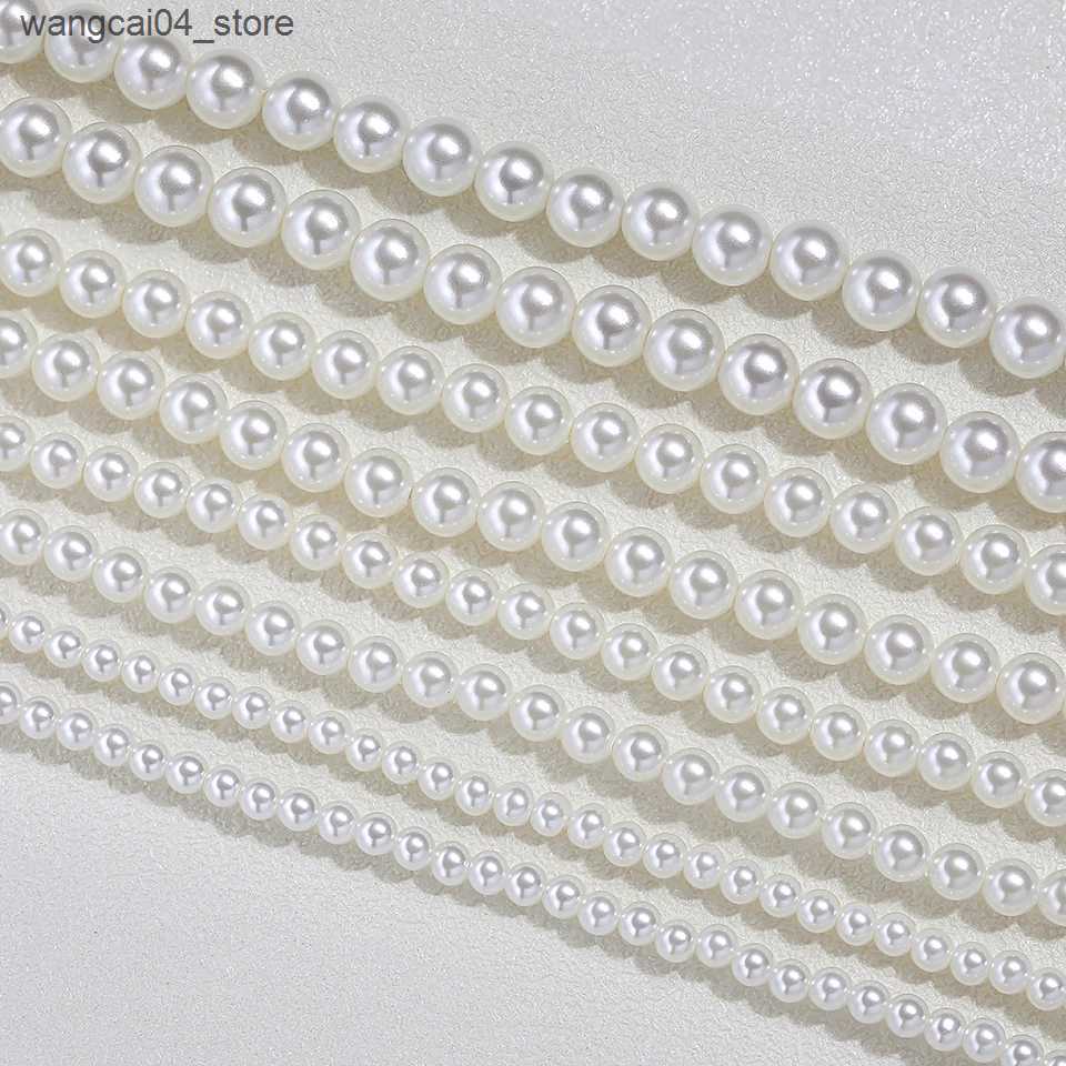 Chokers 925 sterling silver 6mm pearl necklace womens jewelry necklace pearl bead necklace cheap item with party gift L240910