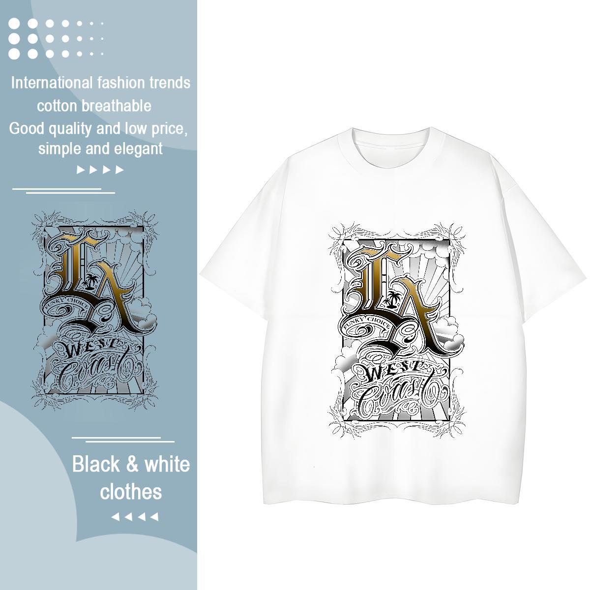 2024 Women T Shirts 230g 100% Cotton Crew Neck Casual Daily Wear Religion Tshirt for Man Woman Designer Cartoon Anime Top Shirts