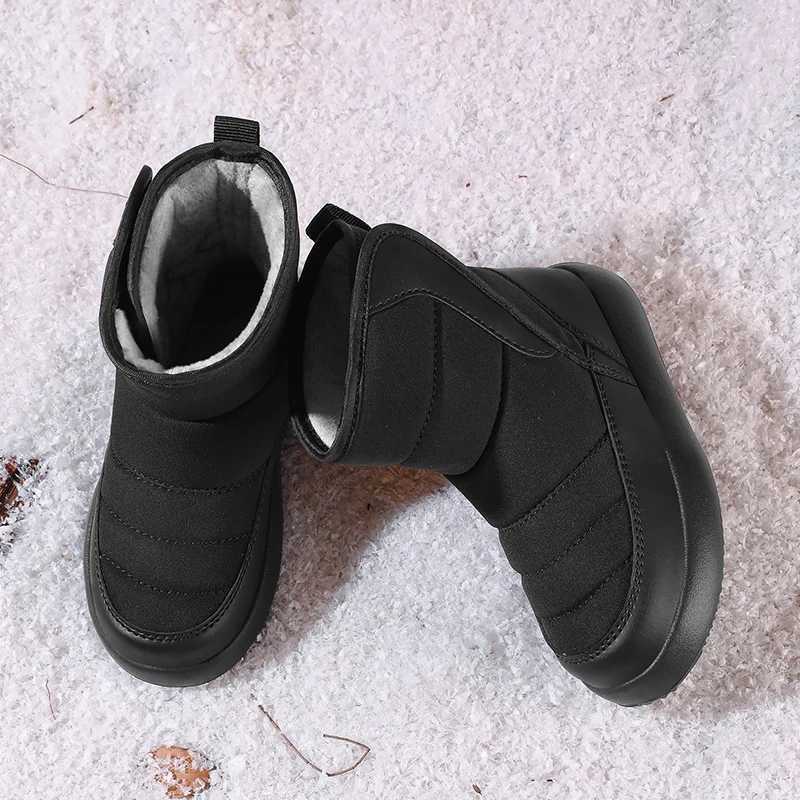 Boots Winter Warm Childrens Snow Boots Plush Top Anti slip Casual Childrens High quality Waterproof Cloth Shoes Thick Boys and Girls Cotton Shoes H241