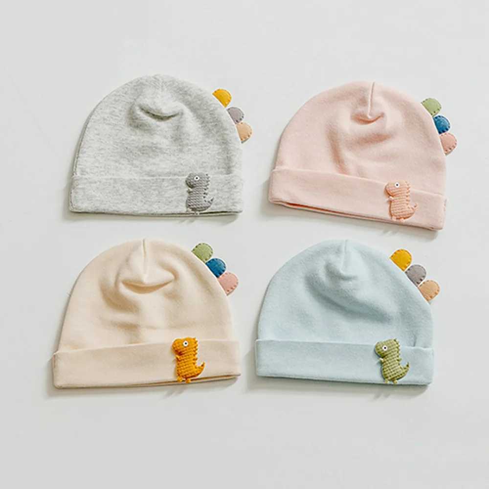 Cotton Baby Hat Spring Autumn Winter Boys Girls Soft Dinosaur Caps Newborn Baby Hats For Kids 0-3 Months LX241018