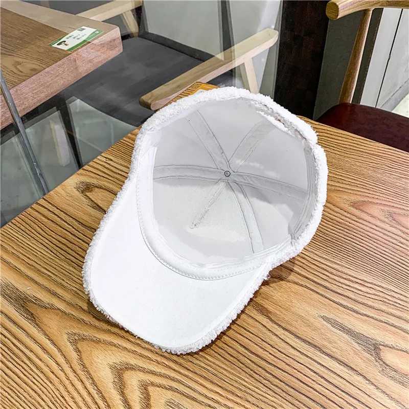 Women Autumn Winter Warm Wool Solid Adjustable Curved Eaves Baseball Cap Fashion Cashmere Woolen Thick Plus Plush Hat W91X241018
