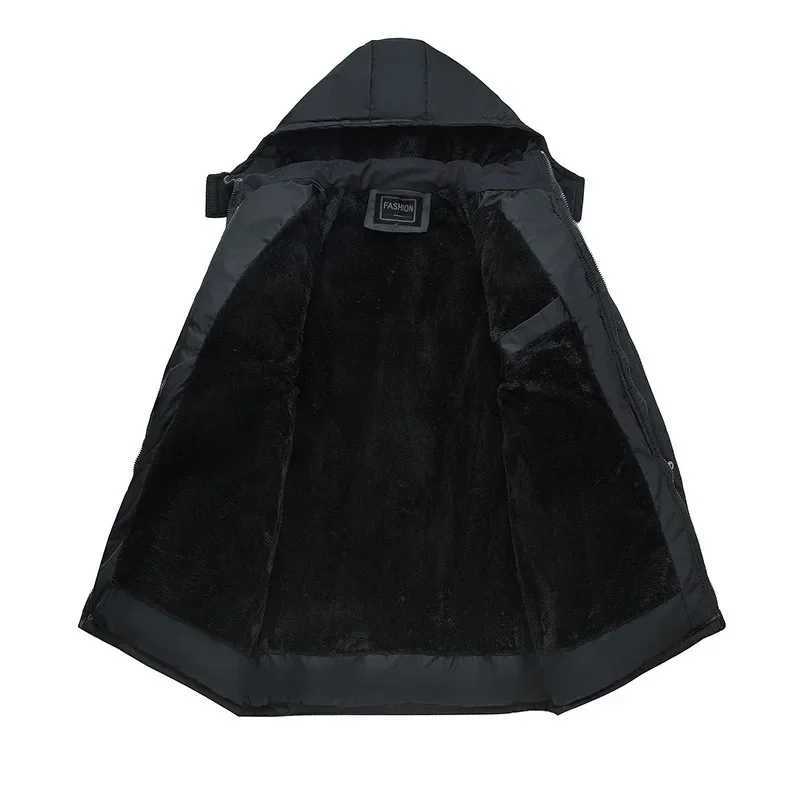 Parka Men Coats 2021 Winter Jacket Men Thicken Hooded Waterproof Outwear Warm Coat Casual Mens Jackets Overcoat Fur Thicking LX241018