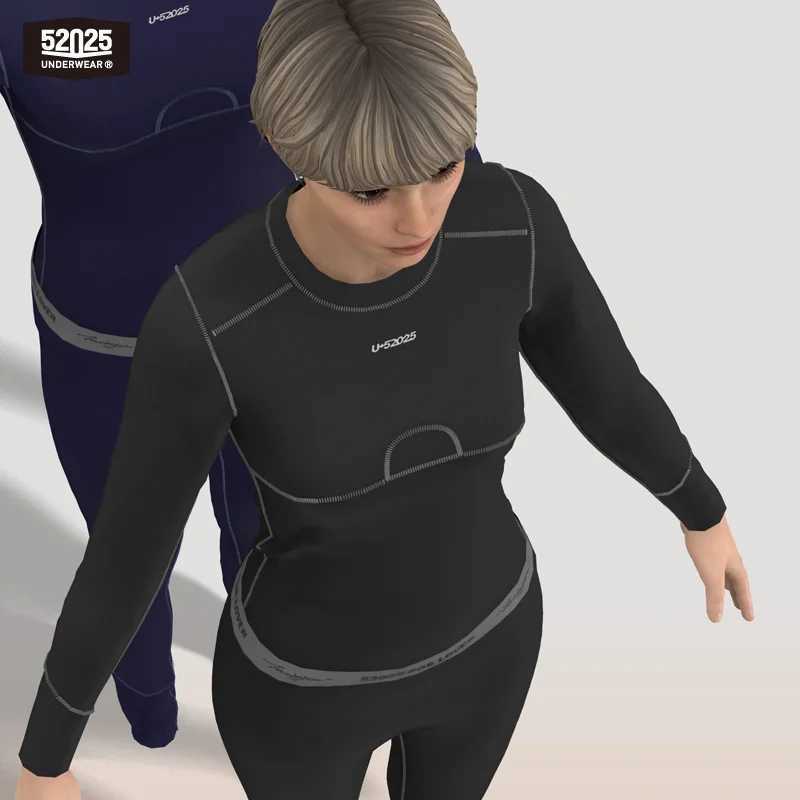 Mens Thermal Underwear 52025 Men Thermal Underwear Women Thermal Underwear Functional Underwear Light Quickwarming Base Layer Comfortable Long Joh Y24