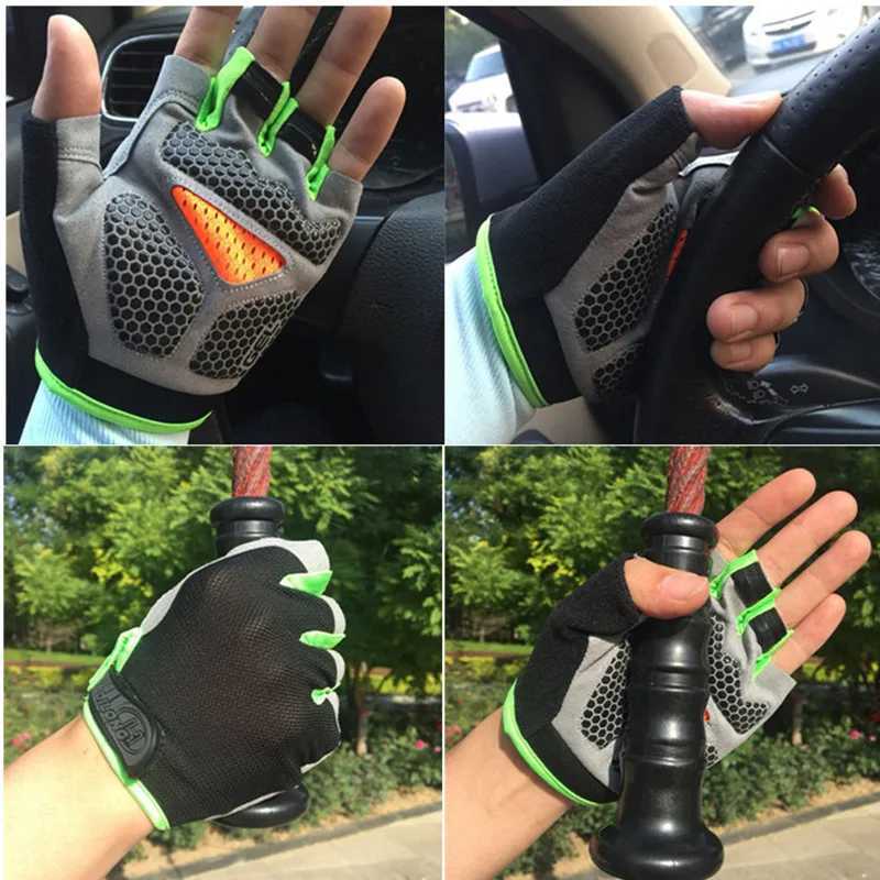 Half finger gel bicycle gloves Mens breathable anti slip MTB bicycle Bicyc gloves Summer gym yoga training glovesW241018