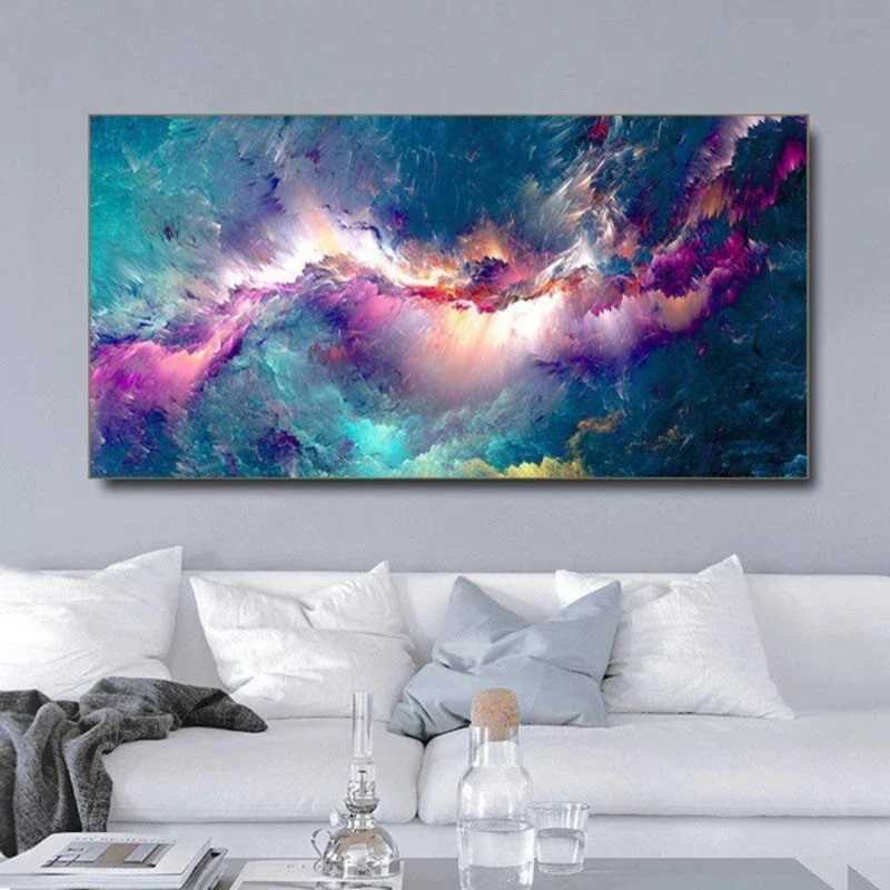 Abstract Clouds Painting Modern Home Decor Wall Art Pictures for Living Room Canvas Prints Colorful Posters and PrintsXJ241016