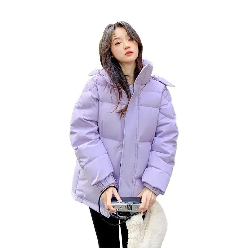 2024 Style Korean Down Cotton Jacket Women Hooded Parkas Winter Padded Coat Thick Warm Loose Puffer Female Snow Wear Outwea 241010