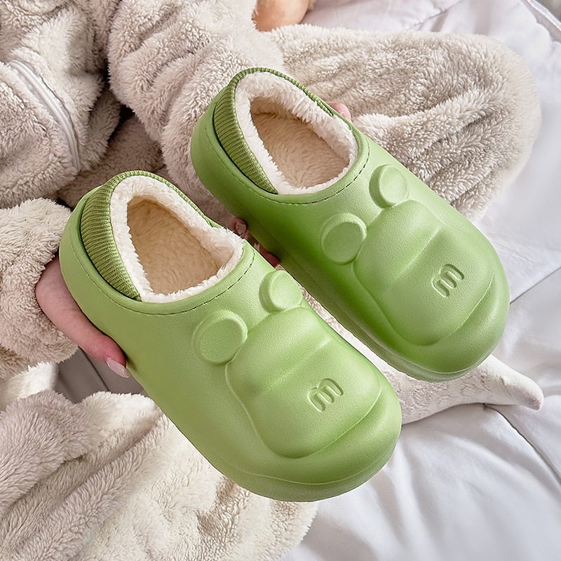 2024 Newest EVA Waterproof Cotton Slippers for Women: Warm, Cozy, and Anti-Slip Winter House Shoes