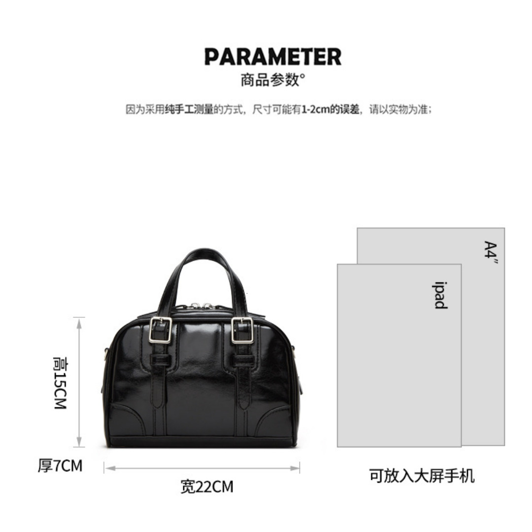 New Shoulder Crossbody Trendy Boston Bowg Women's Bag Korean Style Versatile Niche Retro Handbag