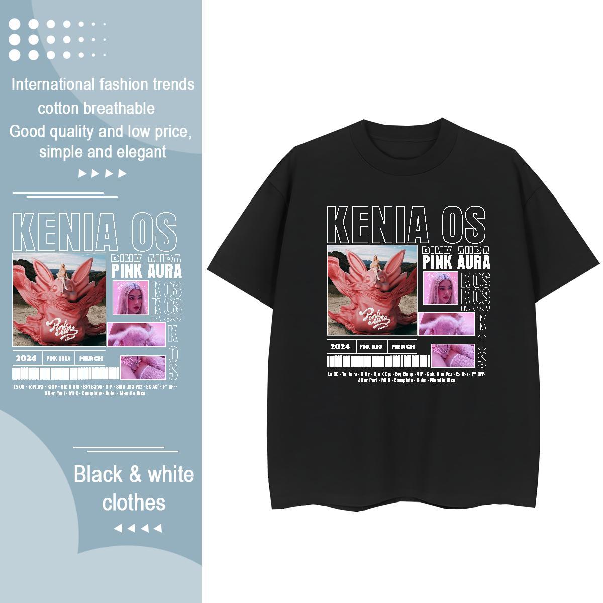 2024 DIY T Shirt For Woman 230g 100% Cotton Breathable Crew Neck Hip Hop Street KENIA Womens Tshirts Designer Plus Size Custom Top Shirts