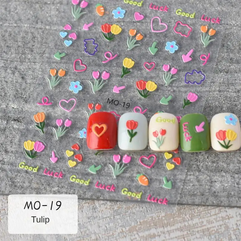 1~20PCS Nail Stickers Flowers Durable Fit Small Volume Small Fashionable And Beautiful Beauty And Health Sticker Love 241017
