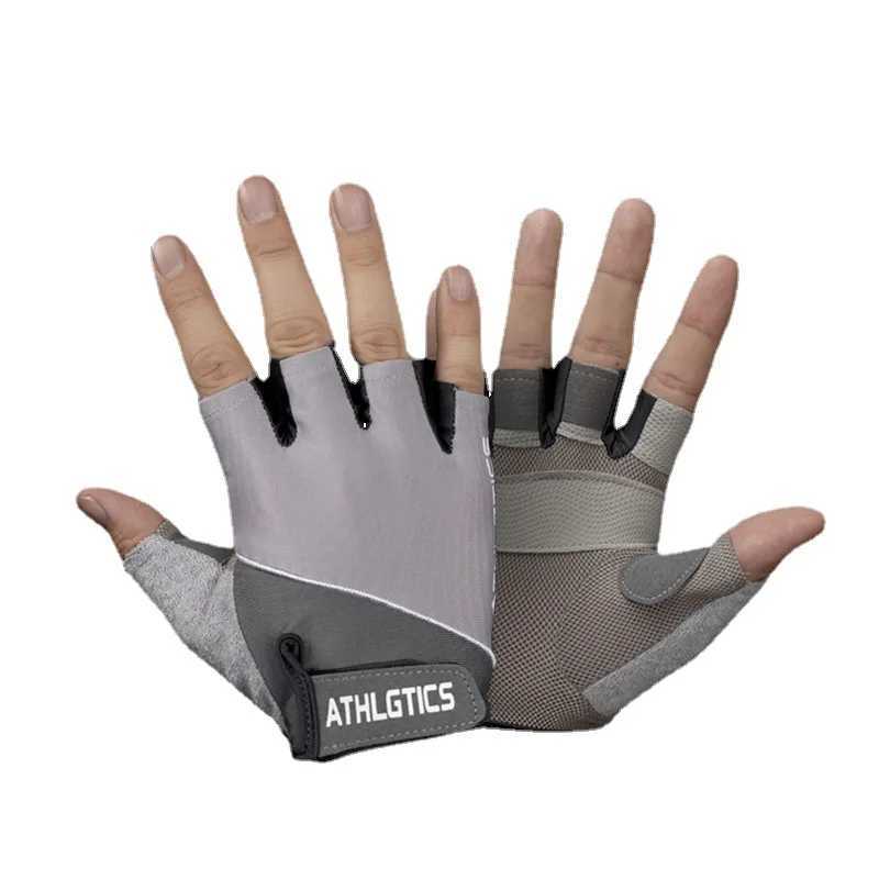 Sports bicycle handguard outdoor half finger gloves mens and womens summer breathable fitness finger protection glovesW241018
