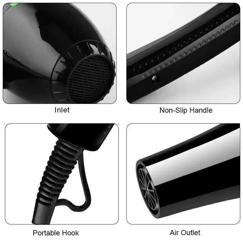 240V professional hair dryer 2200W 5-speed powerful hair dryer brush used for barber salon tools hair dryer fan W241018