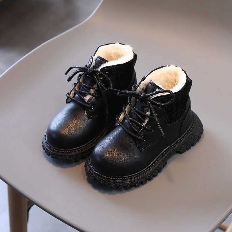 Boots Childrens Boots for Girls Autumn Winter Versatile Boy Snow Boots Fashion Causal Kids Non-slip School Ankle Boots Side Zipper H241018