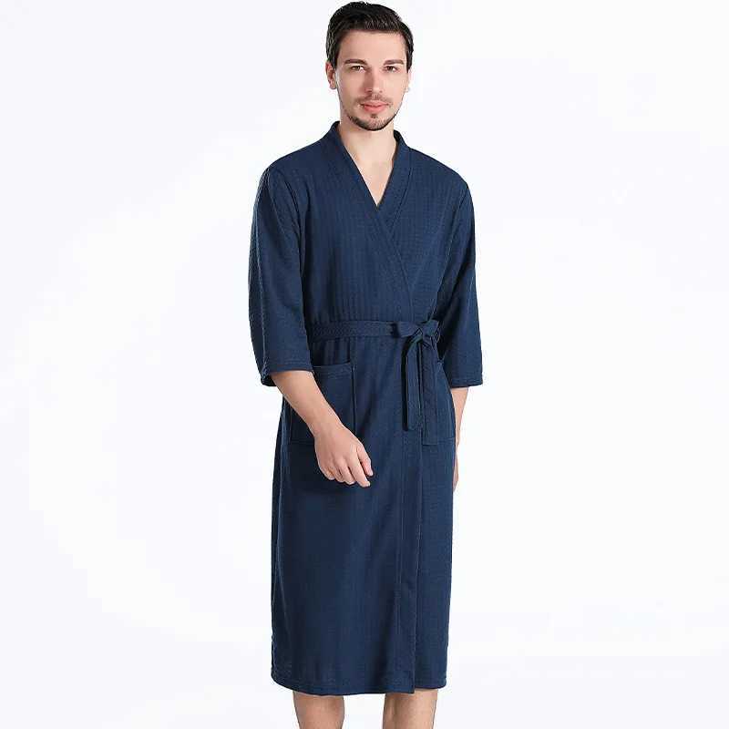 Personalized Monogrammed Mens Gray Waffle Robe Custom Name Robe Groomsman Gift Bathrobe Best Man Gift Nightgown Home ClothXJ241018