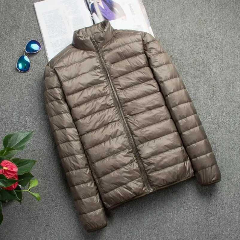 New Brand Autumn Winter Light Down Jacket Mens Fashion Hooded Short Large Ultra-thin Lightweight Youth Slim Coat Down Jackets LX241018