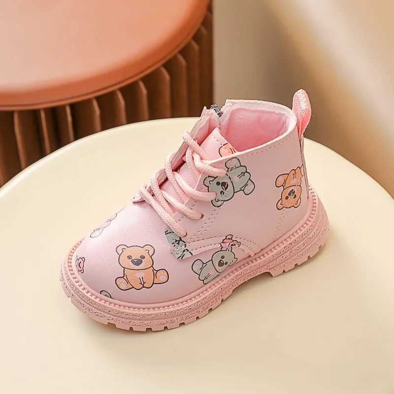 Boots Warm Girls Boys Cartoon Leather Boots New Anti slip and Wear resistant Boys and Girls Shoes Cute Childrens Short Boots Fashion Childrens Shoes H