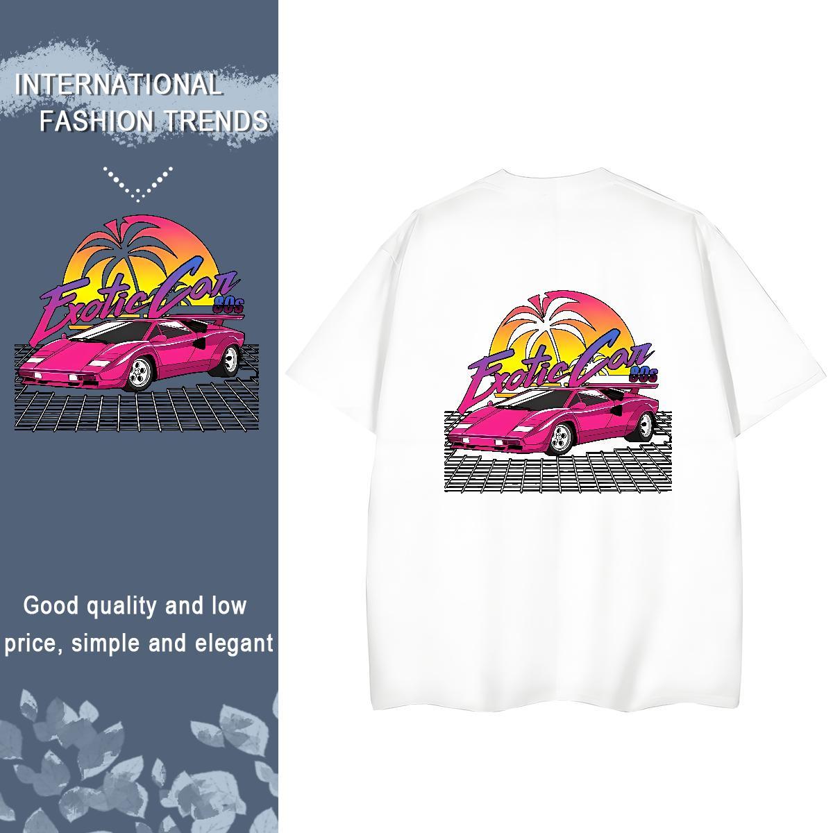 2024 Designer T-Shirts 230g 100% Cotton Breathable Crew Neck Hip Hop Street beach Women Tees Female Customized Print Top Shirts