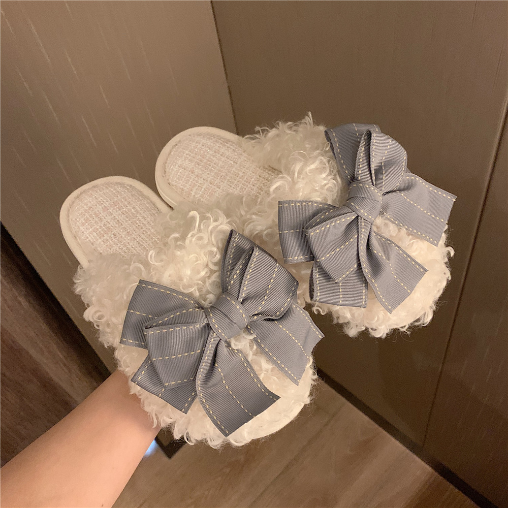 2024 New Cute Girl Heart Autumn and Winter Slippers for Womens Indoor Fashion Home Use Plush Cotton Shoes Free Shipping ace7