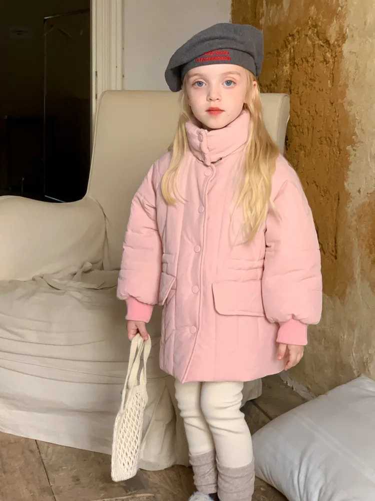 Korean childrens clothing girls cotton winter new item fashionable to keep warm cotton thick loose jacket comfortable M241018