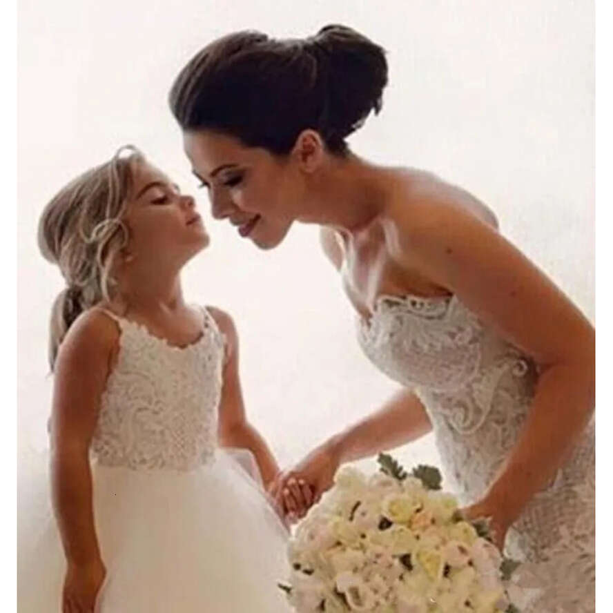 Girl Lovely White Wer Dresses Puffy Tulle First Communion Dress Girls Spaghetti For Wedding Formal Party Gown Bm0990 s mal
