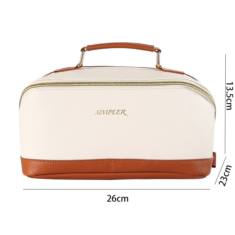 The tote bag new palm print PU handheld cosmetic bag portable travel waterproof storage bag large capacity advanced high value wash bag