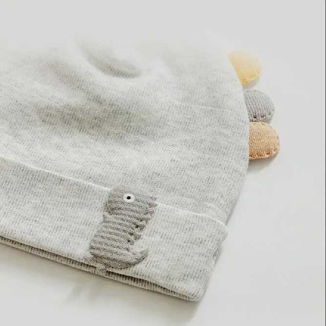 Cotton Baby Hat Spring Autumn Winter Boys Girls Soft Dinosaur Caps Newborn Baby Hats For Kids 0-3 Months LX241018
