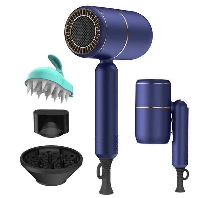 Professional portable hair dryer accessory with diffusion ion hair dryer suitable for womens curly hair purple home decals W241018