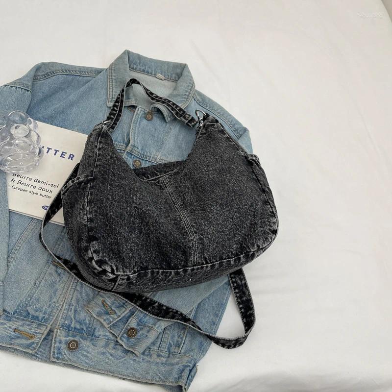 Bags Women: Stylish Zippered Denim Crossbody Shoulder Bag hot - Minimalist Casual Evening Bag, Lightweight for Daily Use